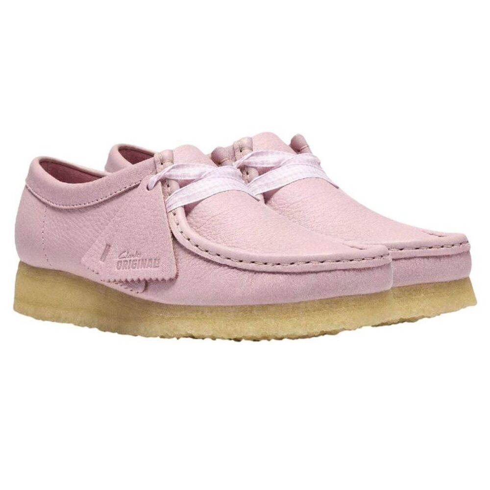 Clarks Originals Womens/Ladies Wallabee Leather Moccasins / Baby Pink